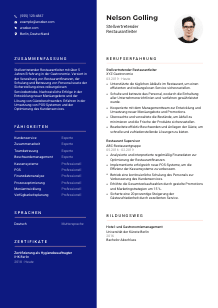 Lebenslauf-Vorlage für Stellvertretende*r Restaurantleiter*in #3