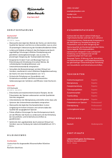 Lebenslauf-Vorlage für Küchenchef*in #3
