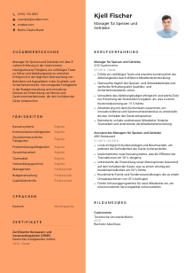 Lebenslauf-Vorlage für Manager*in für Speisen und Getränke #3