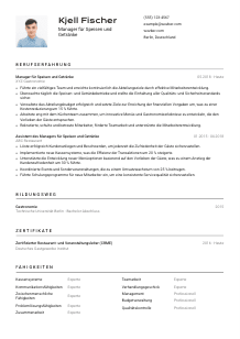 Lebenslauf-Vorlage für Manager*in für Speisen und Getränke #2