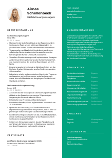 Lebenslauf-Vorlage für Gästebetreuungsmanager*in #2