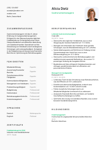 Lebenslauf-Vorlage für Gastronomiemanager*in #2