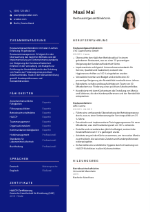 Lebenslauf-Vorlage für Restaurantgesamtdirektor*in #3
