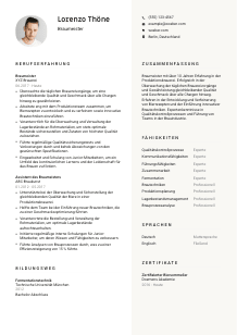 Lebenslauf-Vorlage für Braumeister*in #2