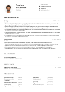 Lebenslauf-Muster für Mixolog*in