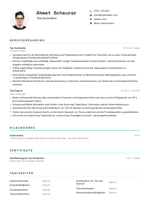 Lebenslauf-Vorlage für Tee-Sommelier*ière #3