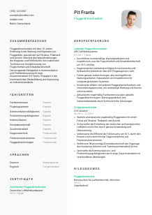 Lebenslauf-Vorlage für Fluggerätmechaniker*in #2