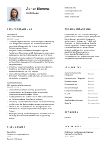 Lebenslauf-Vorlage für Geotechniker*in #1