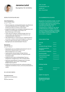 Lebenslauf-Vorlage für Bauingenieur*in für Architektur #2