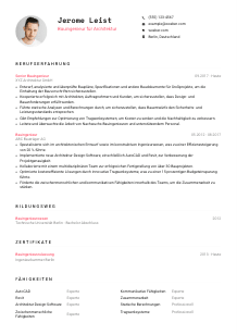 Lebenslauf-Vorlage für Bauingenieur*in für Architektur #1