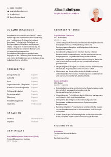 Lebenslauf-Vorlage für Projektleiter*in Architektur #3