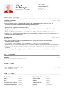 Lebenslauf-Vorlage für Projektleiter*in Architektur #2