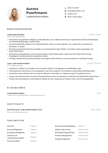 Lebenslauf-Muster für Landschaftsarchitekt*in