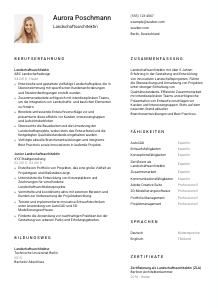 Lebenslauf-Vorlage für Landschaftsarchitekt*in #1