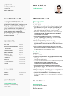 Lebenslauf-Vorlage für Audio-Ingenieur*in #2