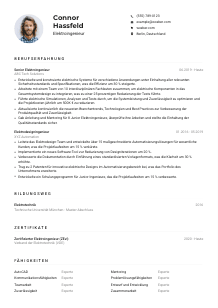 Lebenslauf-Muster für Elektroingenieur*in