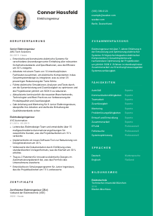 Lebenslauf-Vorlage für Elektroingenieur*in #2