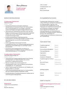 Lebenslauf-Vorlage für Projektmanager*in Elektrotechnik #2