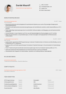 Lebenslauf-Vorlage für Automatisierungsingenieur*in #3