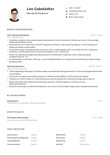 Lebenslauf-Muster für Messtechnikingenieur*in