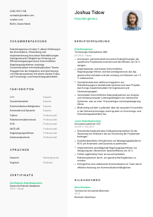 Lebenslauf-Vorlage für Robotikingenieur*in #2