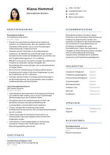 Lebenslauf-Vorlage für Biomedizintechniker*in #2
