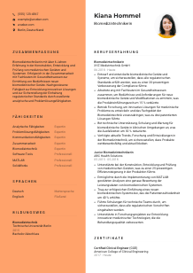 Lebenslauf-Vorlage für Biomedizintechniker*in #3