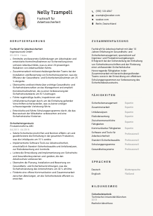 Lebenslauf-Vorlage für Fachkraft für Arbeitssicherheit #2
