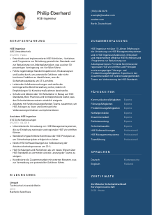 Lebenslauf-Vorlage für HSE-Ingenieur*in #2