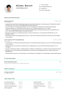 Lebenslauf-Vorlage für Industrieingenieur*in #3