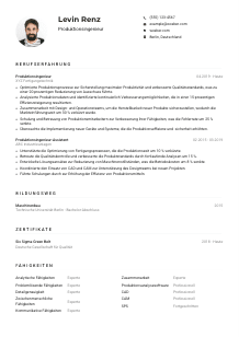 Lebenslauf-Muster für Produktionsingenieur*in