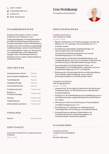 Lebenslauf-Vorlage für Produktionstechniker*in #3