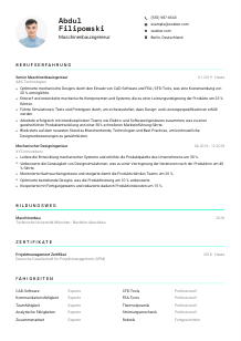 Lebenslauf-Vorlage für Maschinenbauingenieur*in #3