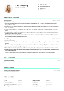 Lebenslauf-Vorlage für Solaringenieur*in #3