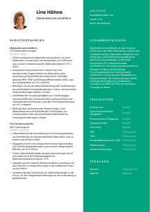 Lebenslauf-Vorlage für Materialwissenschaftler*in #2