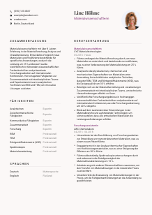 Lebenslauf-Vorlage für Materialwissenschaftler*in #3