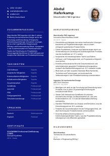 Lebenslauf-Vorlage für Maschinelle*r F&E-Ingenieur*in #3