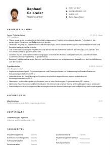 Lebenslauf-Muster für Projekttechniker*in