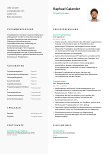 Lebenslauf-Vorlage für Projekttechniker*in #2