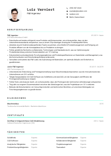 Lebenslauf-Vorlage für F&E-Ingenieur*in #3