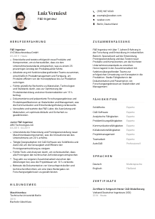 Lebenslauf-Vorlage für F&E-Ingenieur*in #1
