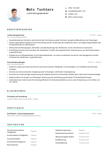 Lebenslauf-Vorlage für Justizvollzugsbeamt*in #3