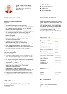 Lebenslauf-Vorlage für Medizinische*r Assistent*in Kardiologie #1