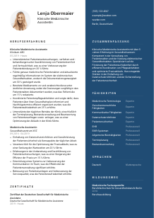 Lebenslauf-Vorlage für Klinische*r Medizinische*r Assistent*in #2