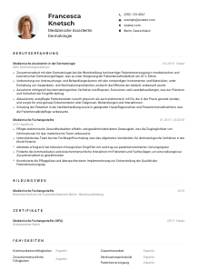 Lebenslauf-Muster für Medizinische*r Assistent*in Dermatologie