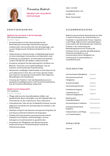 Lebenslauf-Vorlage für Medizinische*r Assistent*in Dermatologie #2