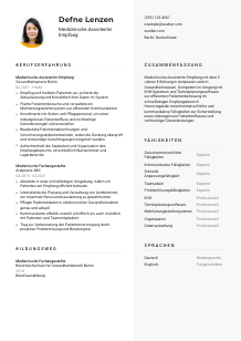 Lebenslauf-Vorlage für Medizinische*r Assistent*in Empfang #2