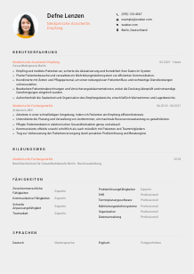Lebenslauf-Vorlage für Medizinische*r Assistent*in Empfang #3