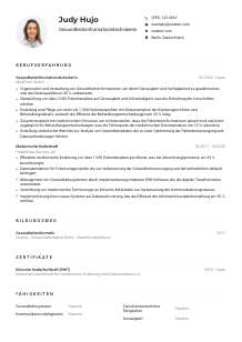 Lebenslauf-Muster für Gesundheitsinformationstechniker*in