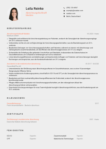 Lebenslauf-Vorlage für Abrechnungsfachkraft Medizin #3
